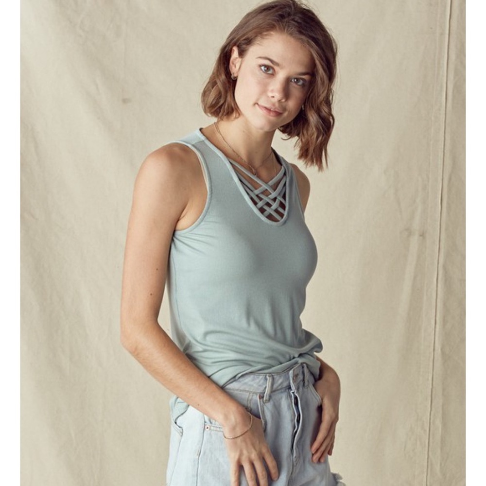 Last1️⃣ Stretchy Ribbed Basic Tank Fall Layering Tops Summer Tank Tops